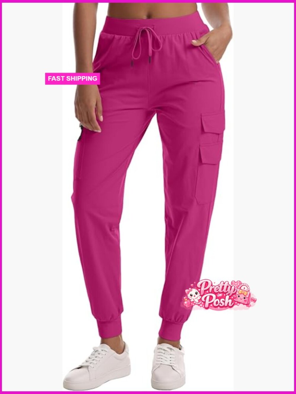Lightweight Cargo Pants With Pockets Water Resistant Athletic Travel Hiking